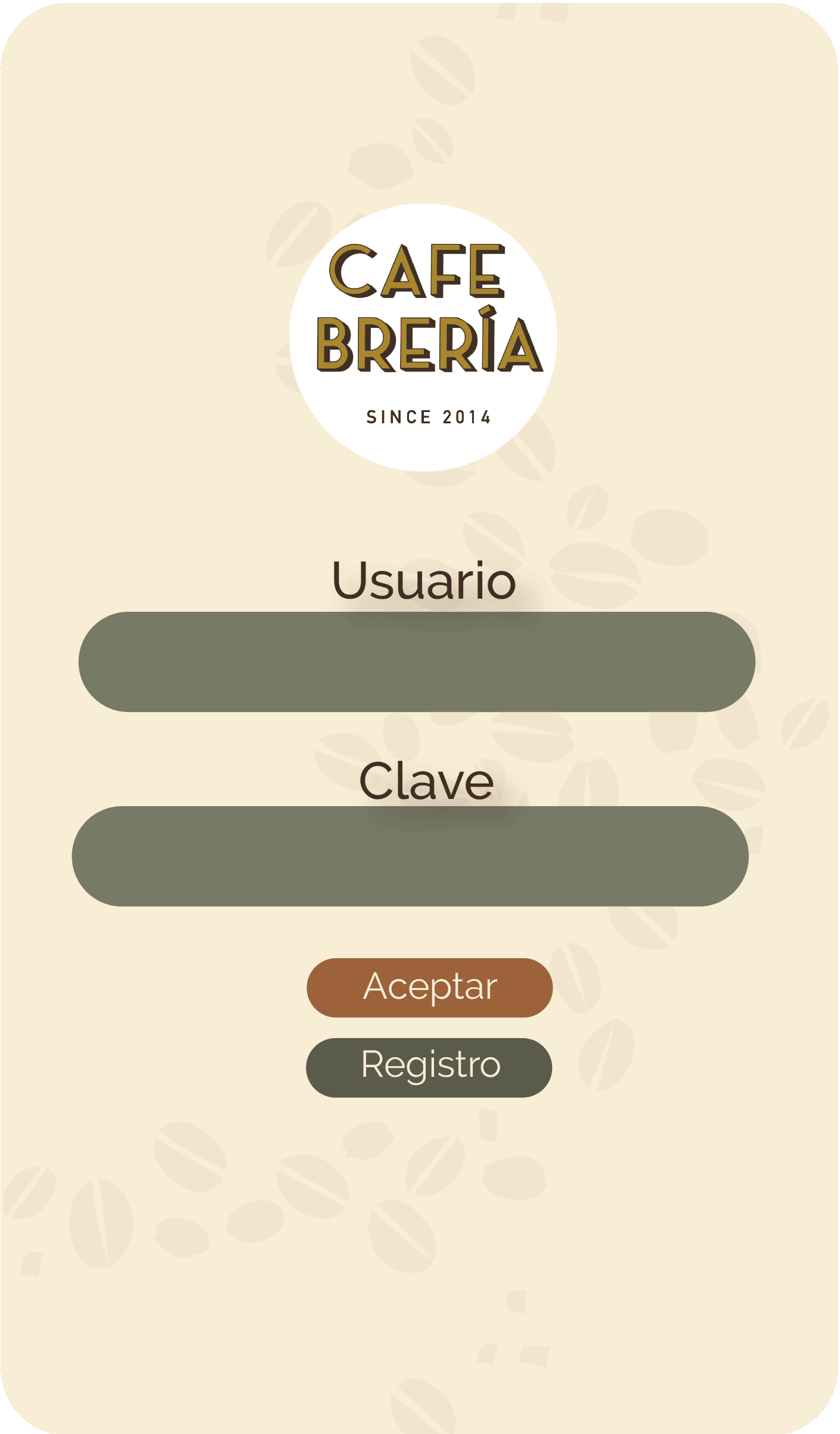 Login Café Brería