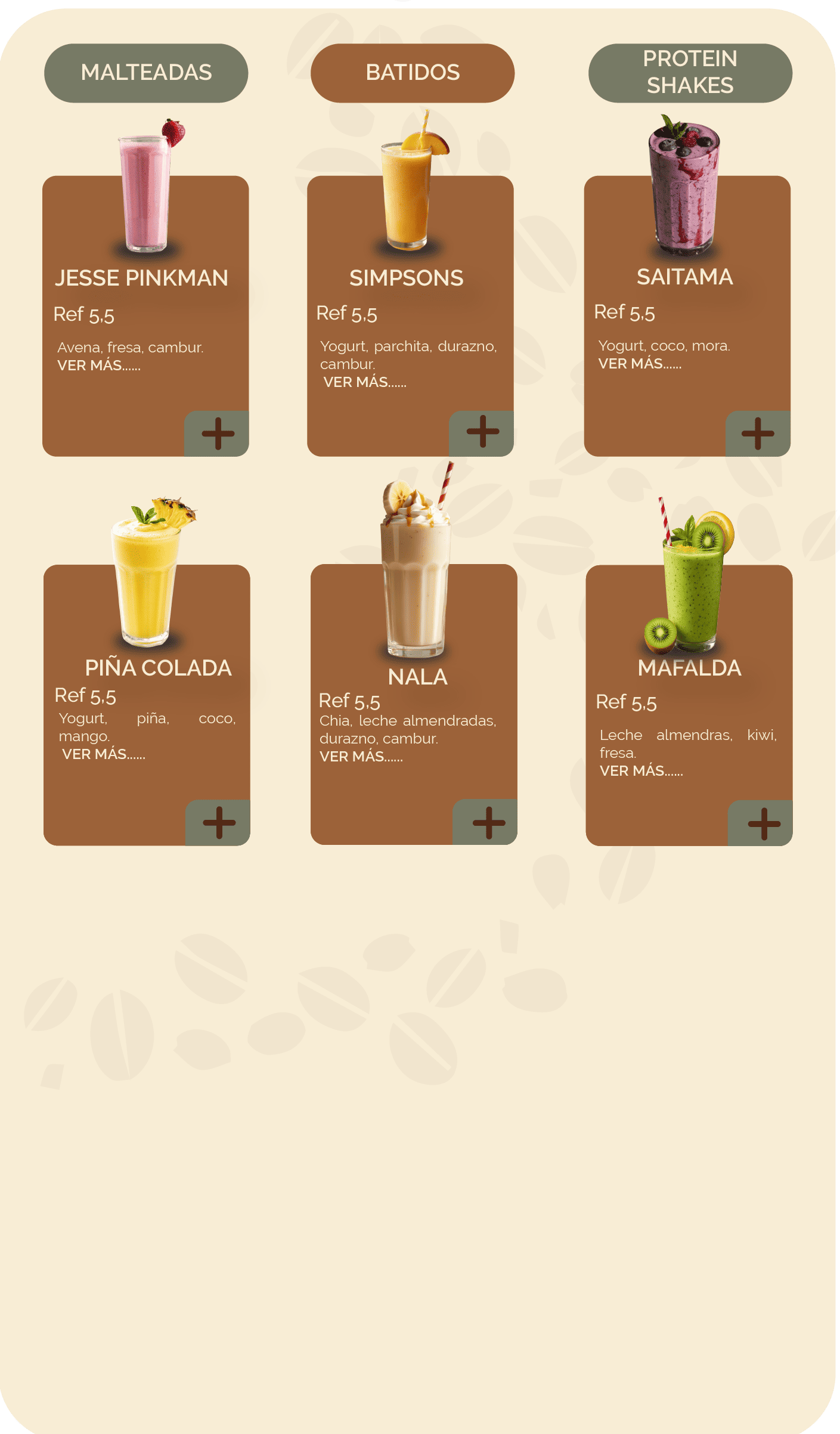 Batidos y Malteadas Café Brería